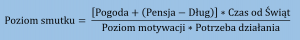 Wzór na obliczenie terminu blue monday po polsku na niebieskim tle